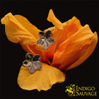 Boucles d'oreilles fleurs de frangipanier